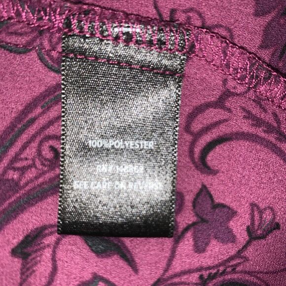 Torrid Pasiley Print Cage Back Purple And Black Blouse Size 2XL - Picture 9 of 9